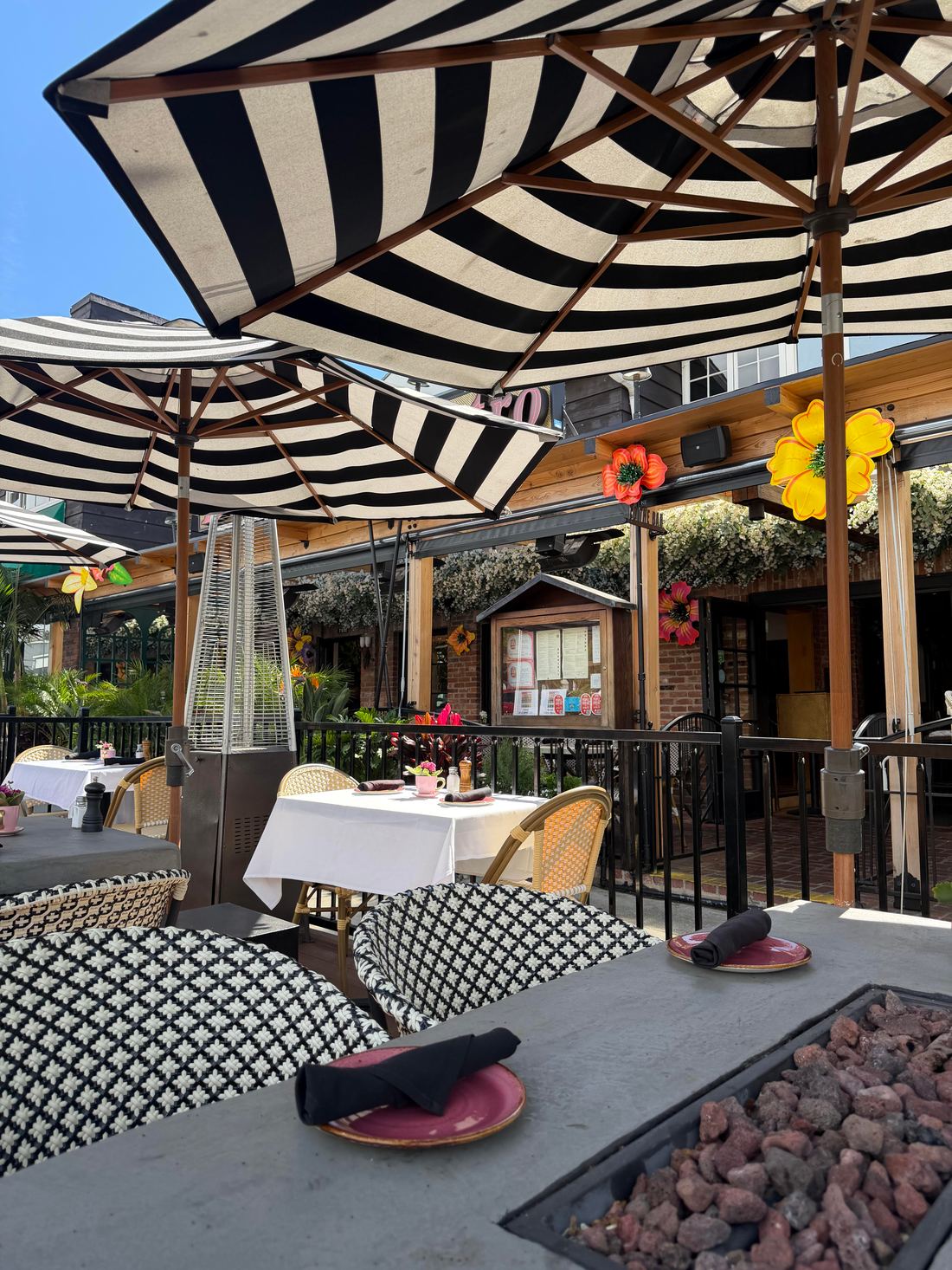 The street patio on Fay Avenue