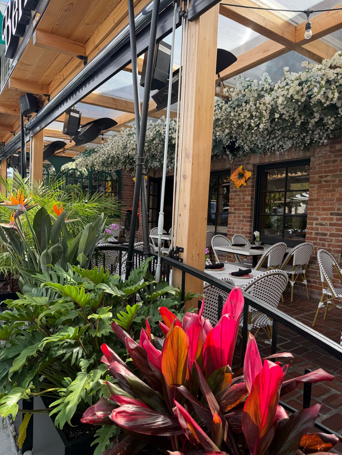 The restaurant frontage on Fay Avenue